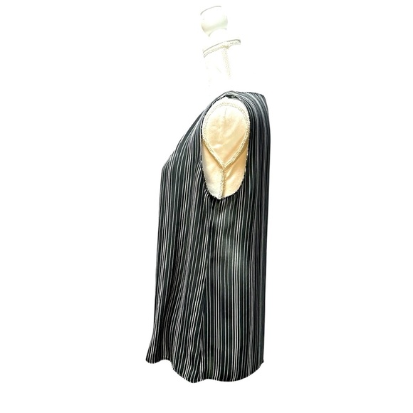 Loft Outlet Silky Black and White Striped Women's Blouse - Picture 6 of 7